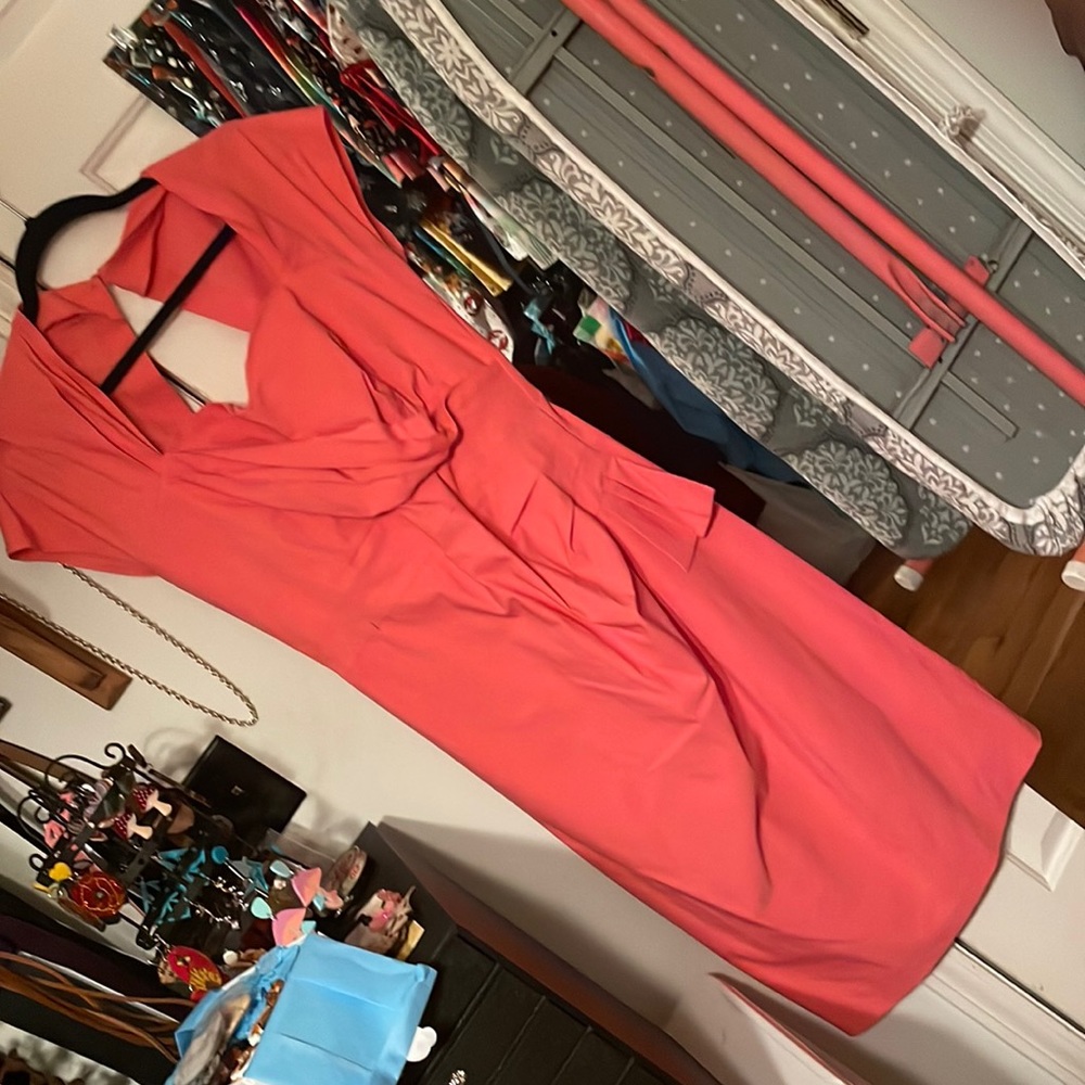 Coral Stop Staring Wiggle dress